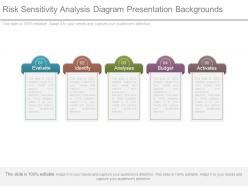 Risk sensitivity analysis diagram presentation backgrounds