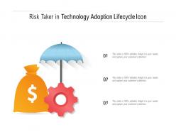 Risk taker in technology adoption lifecycle icon