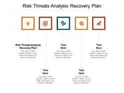 Risk threats analysis recovery plan ppt powerpoint presentation visual aids model cpb