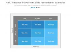 Risk tolerance powerpoint slide presentation examples