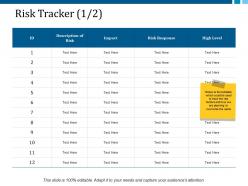Risk Tracker 1 2 Ppt Layouts Templates
