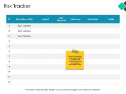 Risk tracker risk owner ppt powerpoint presentation pictures graphics download