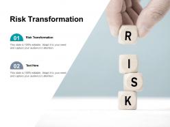 Risk transformation ppt powerpoint presentation model slide download cpb