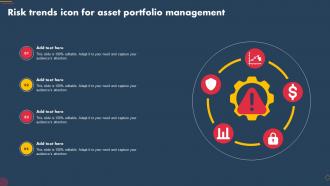 Risk Trends Icon For Asset Portfolio Management