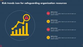 Risk Trends Icon For Safeguarding Organization Resources