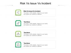 Risk vs issue vs incident ppt powerpoint presentation inspiration ideas cpb