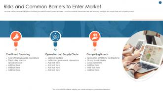 Risks And Common Barriers To Enter Market