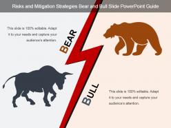 Risks and mitigation strategies bear and bull slide powerpoint guide