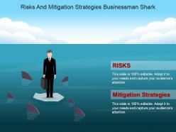 Risks and mitigation strategies businessman shark powerpoint presentation