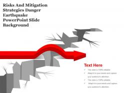 Risks and mitigation strategies danger earthquake powerpoint slide background