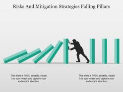 Risks and mitigation strategies falling pillars powerpoint slide deck