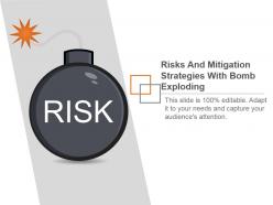 Risks and mitigation strategies with bomb exploding powerpoint themes
