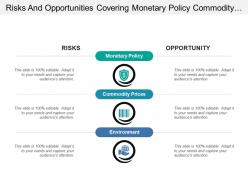 Risks and opportunities covering monetary policy commodity and environment