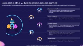 Risks Associated With Blockchain Based Introduction To Blockchain Enabled Gaming BCT SS