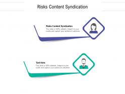 Risks content syndication ppt powerpoint presentation show example file cpb