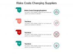 Risks costs changing suppliers ppt powerpoint presentation portfolio format ideas cpb