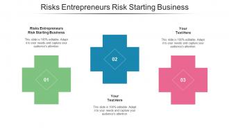 Risks Entrepreneurs Risk Starting Business Ppt Powerpoint Presentation Infographic Cpb
