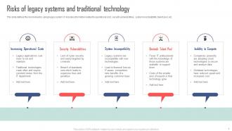 Risks Of Legacy Systems And Traditional Technology