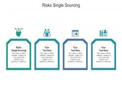 Risks single sourcing ppt powerpoint presentation infographic template background image cpb