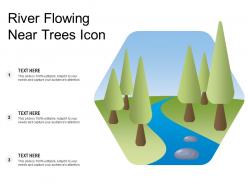 River Flowing Near Trees Icon