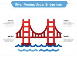 River flowing under bridge icon