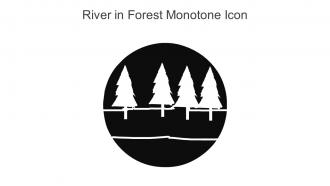 River In Forest Monotone Icon In Powerpoint Pptx Png And Editable Eps Format