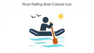 River Rafting Boat Colored Icon In Powerpoint Pptx Png And Editable Eps Format