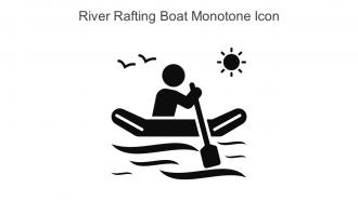 River Rafting Boat Monotone Icon In Powerpoint Pptx Png And Editable Eps Format