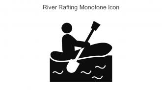 River Rafting Monotone Icon In Powerpoint Pptx Png And Editable Eps Format
