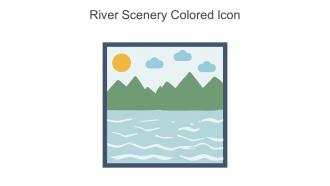 River Scenery Colored Icon In Powerpoint Pptx Png And Editable Eps Format