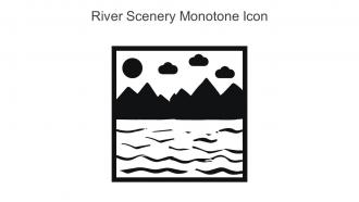 River Scenery Monotone Icon In Powerpoint Pptx Png And Editable Eps Format
