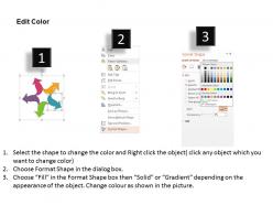Rj five colored arrows option infographics flat powerpoint design