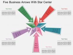 Rk five business arrows with star center flat powerpoint design