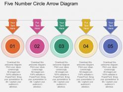 Rm five number circle arrow diagram flat powerpoint design