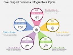 Rm five staged business infographics cycle flat powerpoint design