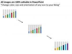 Ro seven staged bar graph with percentage flat powerpoint design