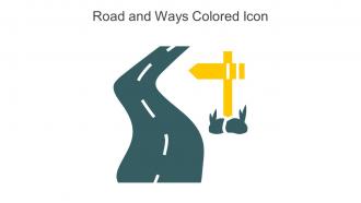 Road And Ways Colored Icon In Powerpoint Pptx Png And Editable Eps Format