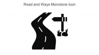 Road And Ways Monotone Icon In Powerpoint Pptx Png And Editable Eps Format