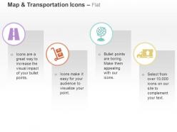 Road box trolley globe delivery van ppt icons graphics