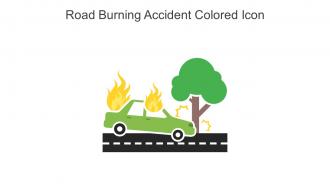 Road Burning Accident Colored Icon In Powerpoint Pptx Png And Editable Eps Format