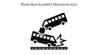 Road Bus Accident Monotone Icon In Powerpoint Pptx Png And Editable Eps Format