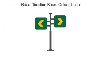 Road Direction Board Colored Icon In Powerpoint Pptx Png And Editable Eps Format