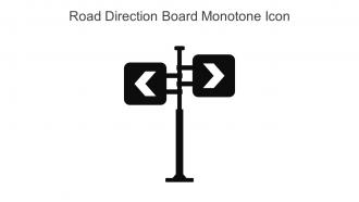 Road Direction Board Monotone Icon In Powerpoint Pptx Png And Editable Eps Format