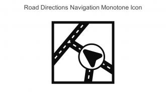 Road Directions Navigation Monotone Icon In Powerpoint Pptx Png And Editable Eps Format