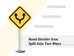 Road divider icon split into two ways