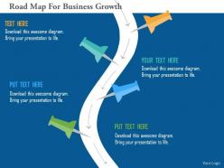 Road map for business growth flat powerpoint design