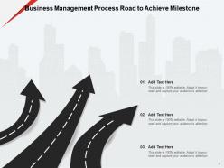 Road milestone business management process planning marketing achieve success