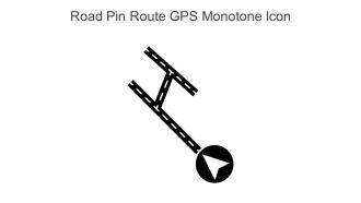 Road Pin Route GPS Monotone Icon In Powerpoint Pptx Png And Editable Eps Format