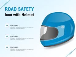Road safety icon with helmet