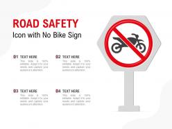 Road safety icon with no bike sign